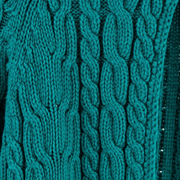 Vintage Joan Harper green cable knit cardigan sweater size M - Picture 3 of 6